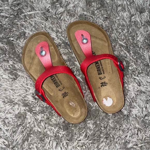 Birkenstock Shoes - Birkenstock red Gizeh sandals